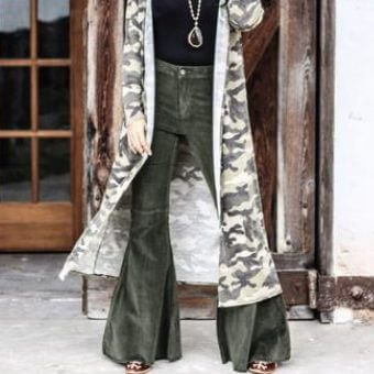 Camo Velvet Flare Pants – Alison's Fashion