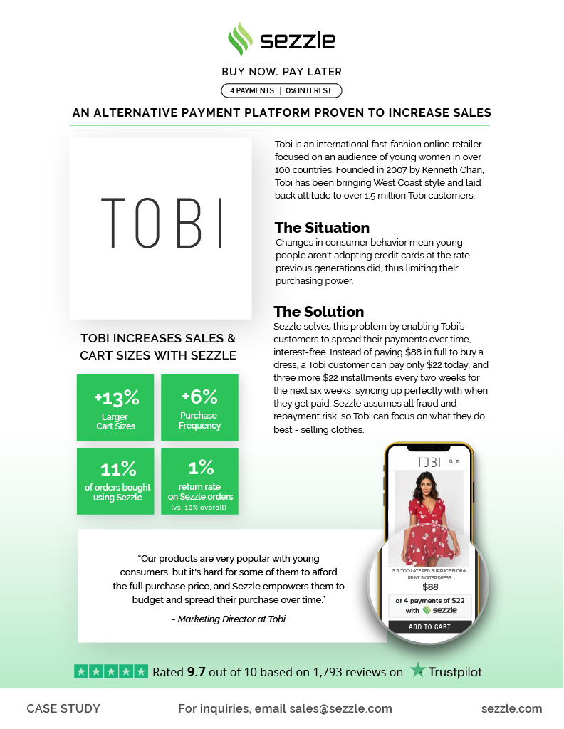 buy now pay later with Tobi case study