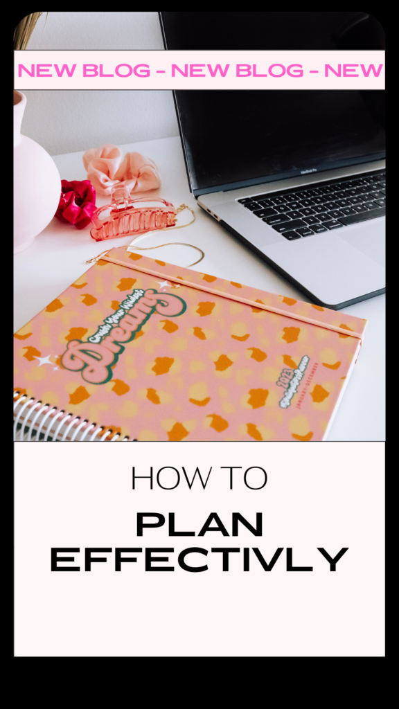 plan effectively 