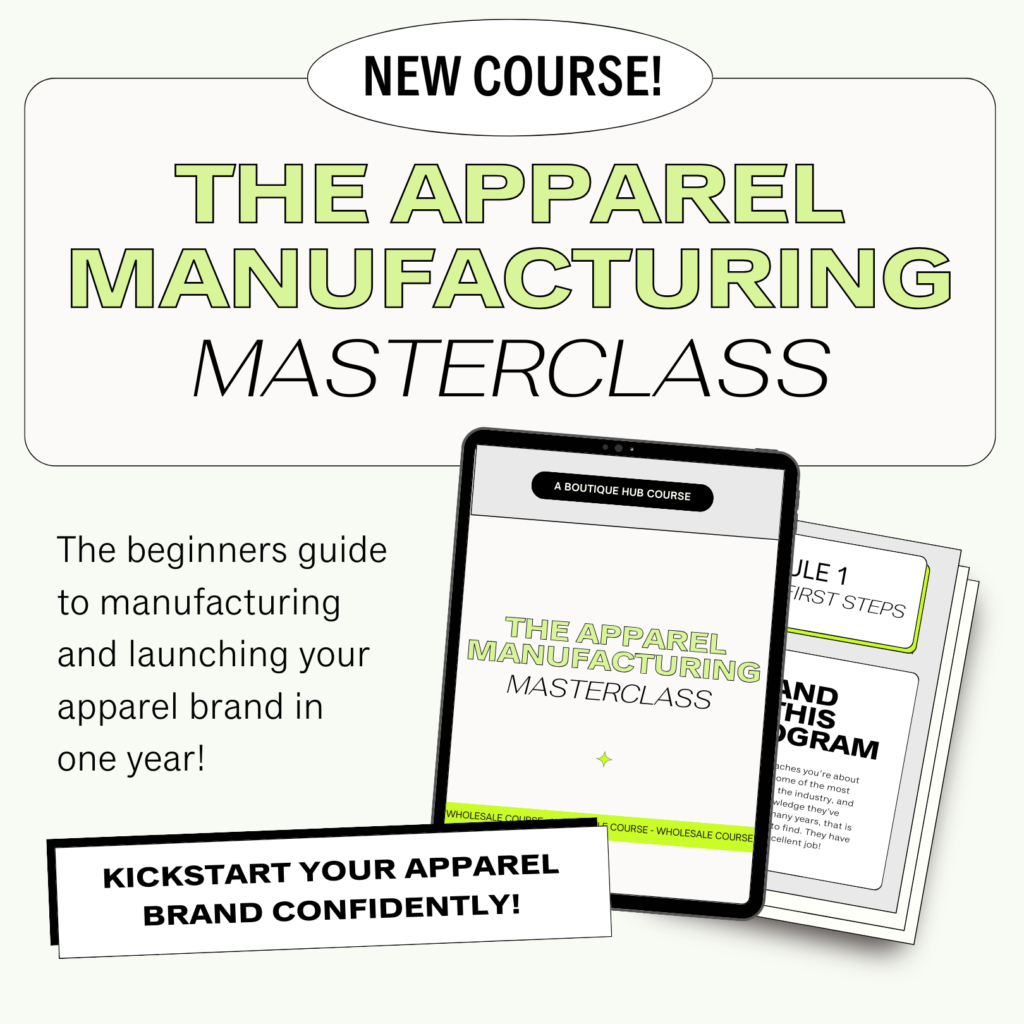 The Apparel Manufacturing Masterclass is now available.